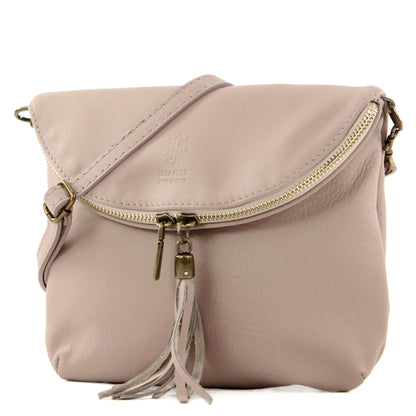 modamoda de T07 / T139 Damen Leder Umhängetasche, Klein, 2 Modelle, handmade in Italy