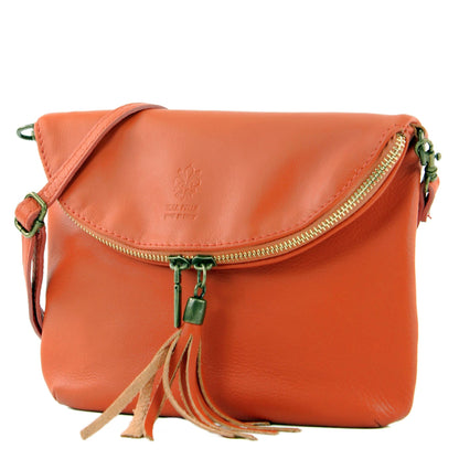 modamoda de T07 / T139 Damen Leder Umhängetasche, Klein, 2 Modelle, handmade in Italy