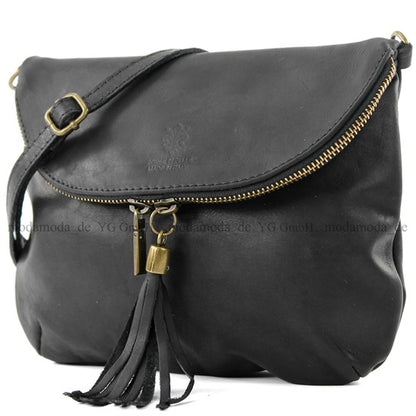 modamoda de T07 / T139 Damen Leder Umhängetasche, Klein, 2 Modelle, handmade in Italy