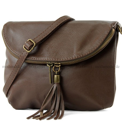 modamoda de T07 / T139 Damen Leder Umhängetasche, Klein, 2 Modelle, handmade in Italy
