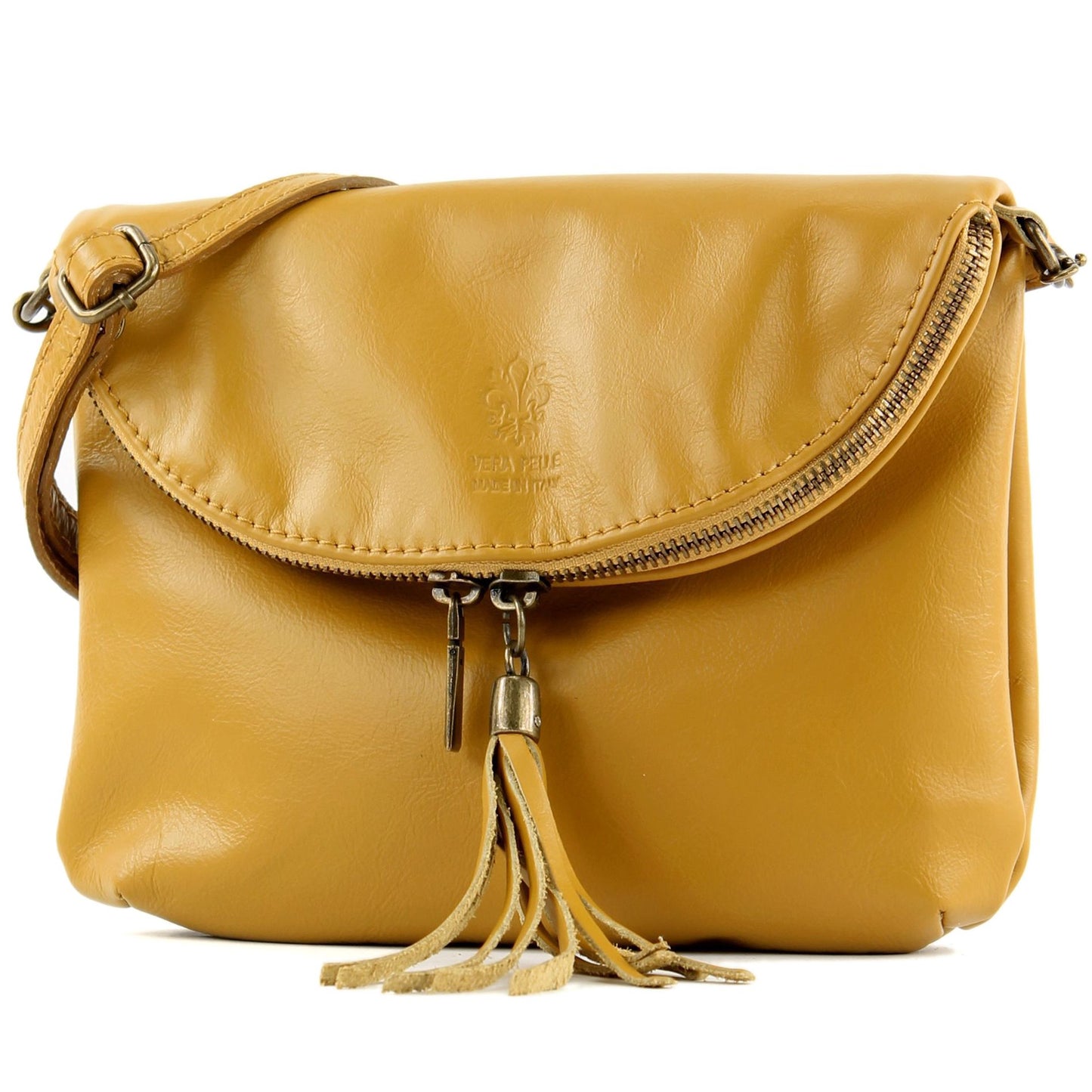 modamoda de T07 / T139 Damen Leder Umhängetasche, Klein, 2 Modelle, handmade in Italy