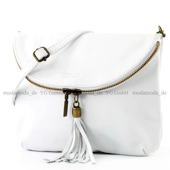 modamoda de T07 / T139 Damen Leder Umhängetasche, Klein, 2 Modelle, handmade in Italy