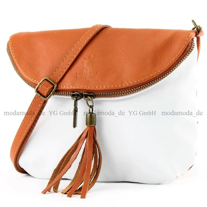 modamoda de T07 / T139 Damen Leder Umhängetasche, Klein, 2 Modelle, handmade in Italy