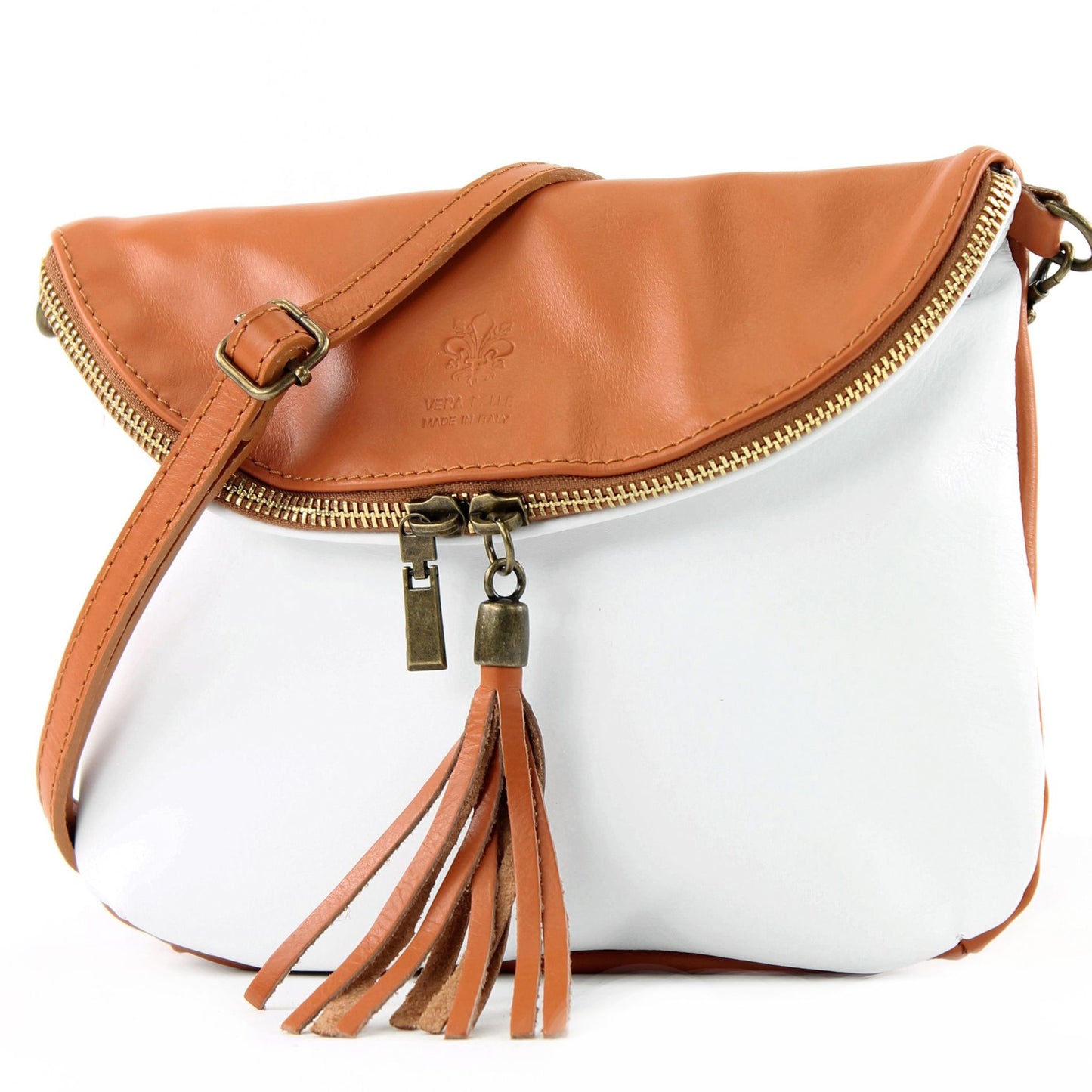 modamoda de T07 / T139 Damen Leder Umhängetasche, Klein, 2 Modelle, handmade in Italy