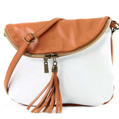 modamoda de T07 / T139 Damen Leder Umhängetasche, Klein, 2 Modelle, handmade in Italy