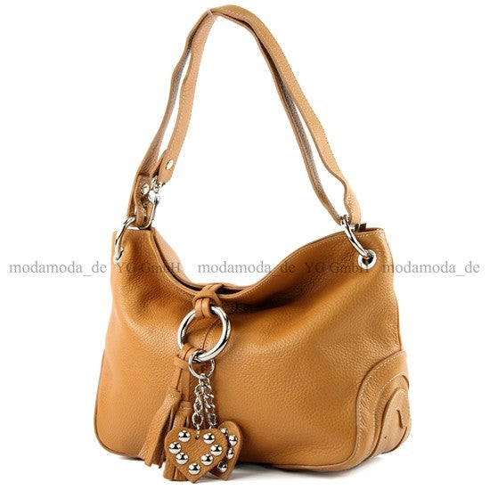 modamoda de - T10 -  ital. Leder Schultertasche Umhängetasche
