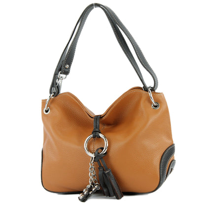 modamoda de - T10 -  ital. Leder Schultertasche Umhängetasche