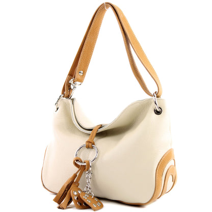 modamoda de - T10 -  ital. Leder Schultertasche Umhängetasche
