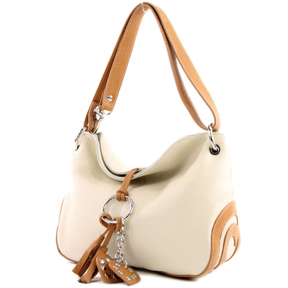 modamoda de - T10 -  ital. Leder Schultertasche Umhängetasche