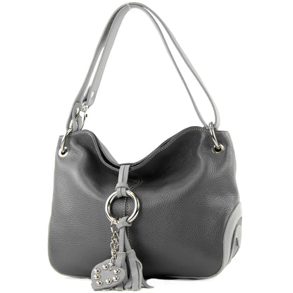 modamoda de - T10 -  ital. Leder Schultertasche Umhängetasche