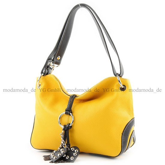 modamoda de - T10 -  ital. Leder Schultertasche Umhängetasche