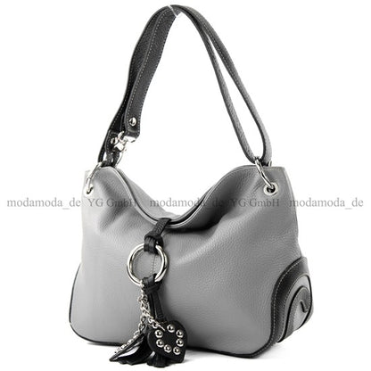 modamoda de - T10 -  ital. Leder Schultertasche Umhängetasche