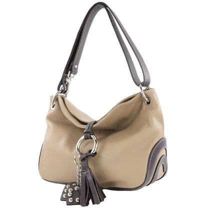 modamoda de - T10 -  ital. Leder Schultertasche Umhängetasche