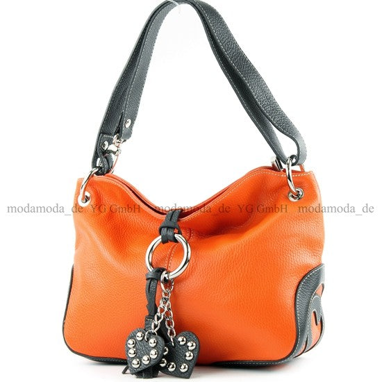 modamoda de - T10 -  ital. Leder Schultertasche Umhängetasche