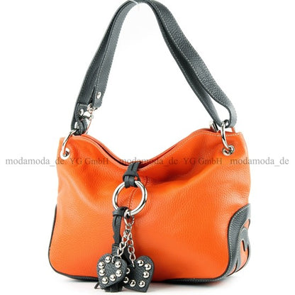 modamoda de - T10 -  ital. Leder Schultertasche Umhängetasche