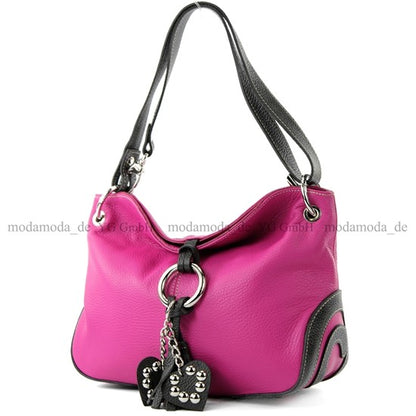 modamoda de - T10 -  ital. Leder Schultertasche Umhängetasche