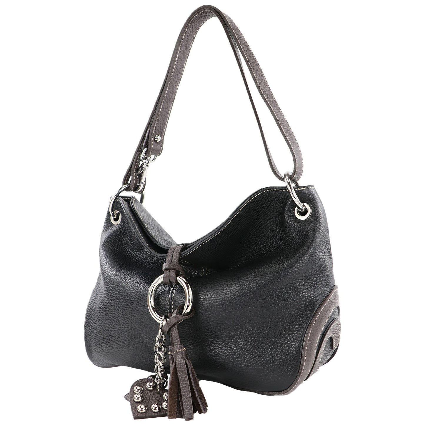 modamoda de - T10 -  ital. Leder Schultertasche Umhängetasche