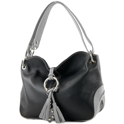modamoda de - T10 -  ital. Leder Schultertasche Umhängetasche