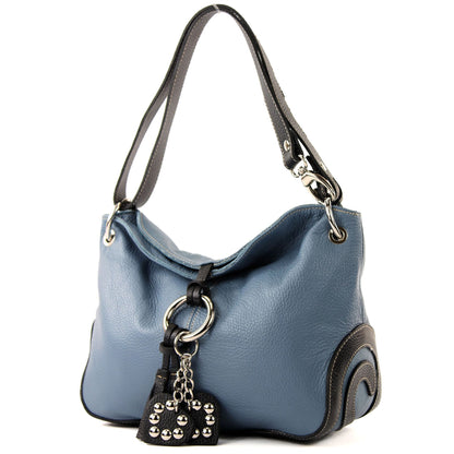 modamoda de - T10 -  ital. Leder Schultertasche Umhängetasche