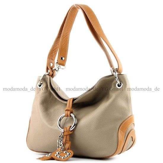 modamoda de - T10 -  ital. Leder Schultertasche Umhängetasche
