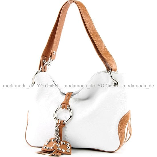 modamoda de - T10 -  ital. Leder Schultertasche Umhängetasche