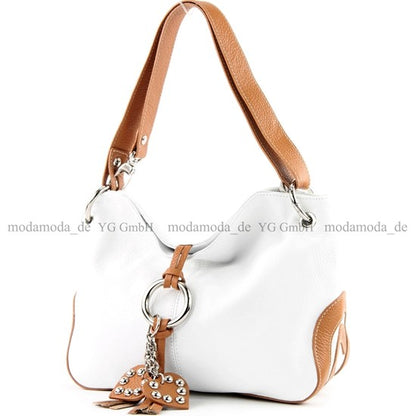 modamoda de - T10 -  ital. Leder Schultertasche Umhängetasche