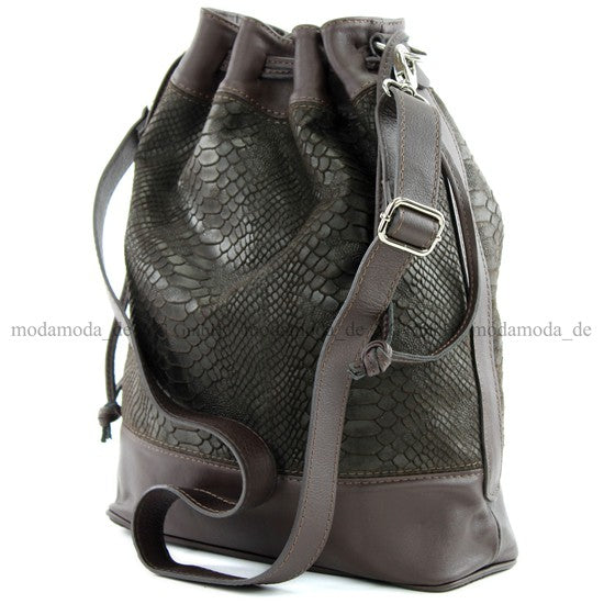 modamoda de -T100 - ital Handtasche Echt Nappaleder