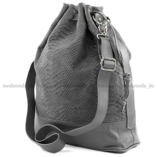modamoda de -T100 - ital Handtasche Echt Nappaleder