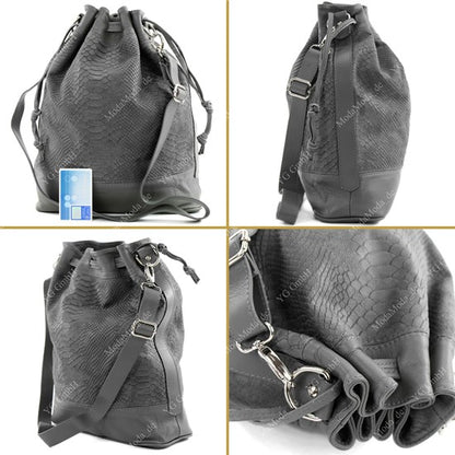 modamoda de -T100 - ital Handtasche Echt Nappaleder