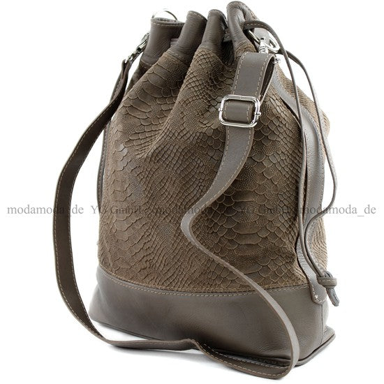 modamoda de -T100 - ital Handtasche Echt Nappaleder
