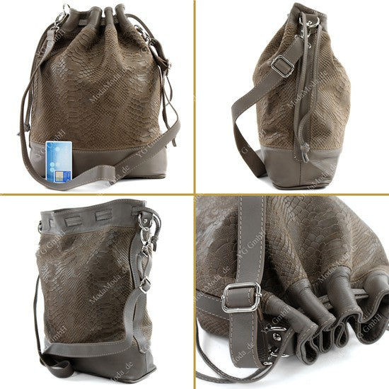 modamoda de -T100 - ital Handtasche Echt Nappaleder