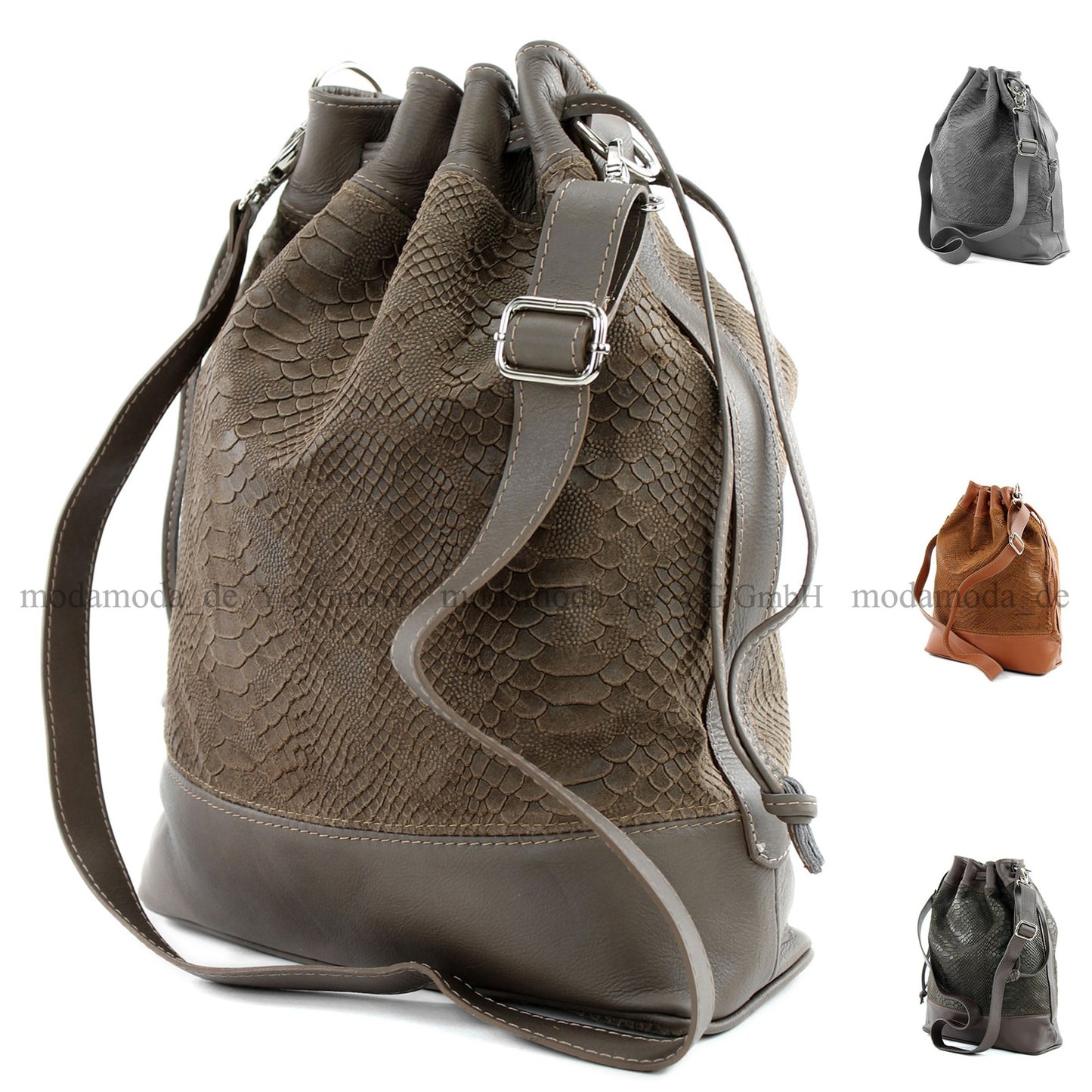 modamoda de -T100 - ital Handtasche Echt Nappaleder