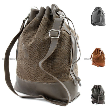 modamoda de -T100 - ital Handtasche Echt Nappaleder