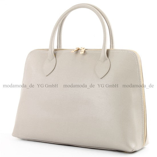 modamoda de - T102 -  ital Henkeltasche DIN A4 aus Echtleder
