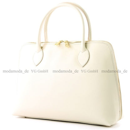 modamoda de - T102 -  ital Henkeltasche DIN A4 aus Echtleder