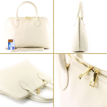 modamoda de - T102 -  ital Henkeltasche DIN A4 aus Echtleder