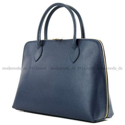 modamoda de - T102 -  ital Henkeltasche DIN A4 aus Echtleder