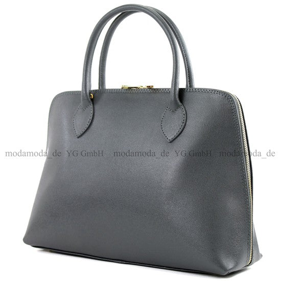 modamoda de - T102 -  ital Henkeltasche DIN A4 aus Echtleder