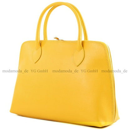 modamoda de - T102 -  ital Henkeltasche DIN A4 aus Echtleder