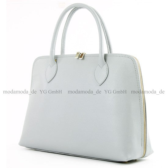 modamoda de - T102 -  ital Henkeltasche DIN A4 aus Echtleder