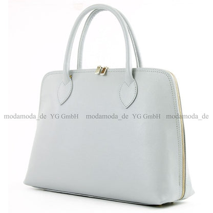 modamoda de - T102 -  ital Henkeltasche DIN A4 aus Echtleder