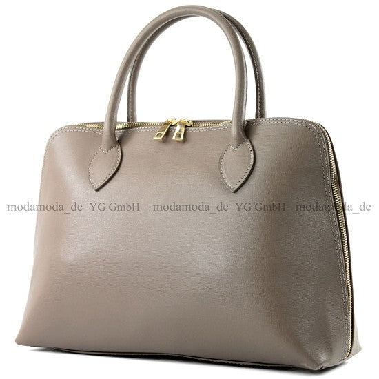 modamoda de - T102 -  ital Henkeltasche DIN A4 aus Echtleder