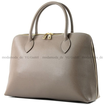 modamoda de - T102 -  ital Henkeltasche DIN A4 aus Echtleder