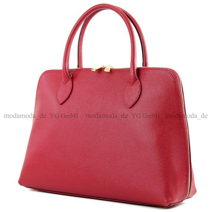 modamoda de - T102 -  ital Henkeltasche DIN A4 aus Echtleder