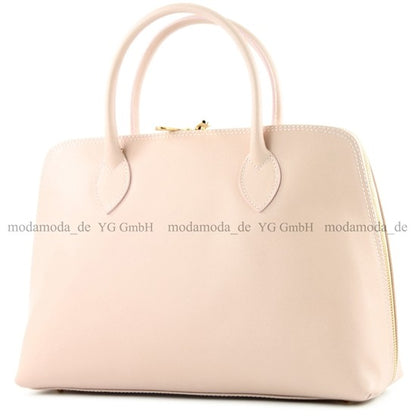 modamoda de - T102 -  ital Henkeltasche DIN A4 aus Echtleder