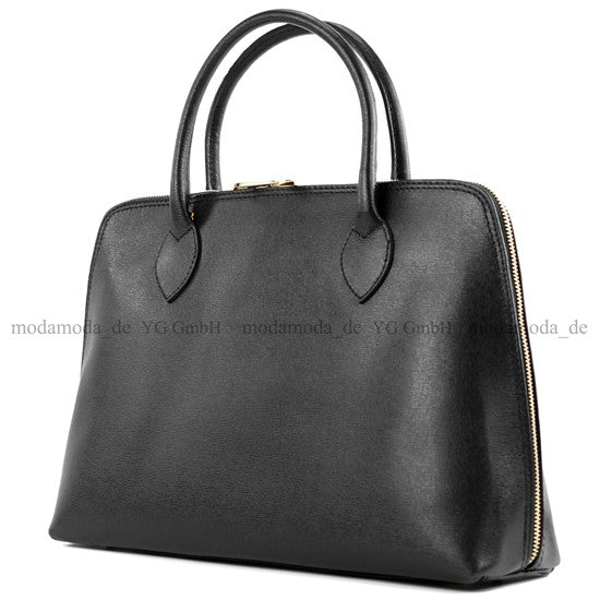 modamoda de - T102 -  ital Henkeltasche DIN A4 aus Echtleder
