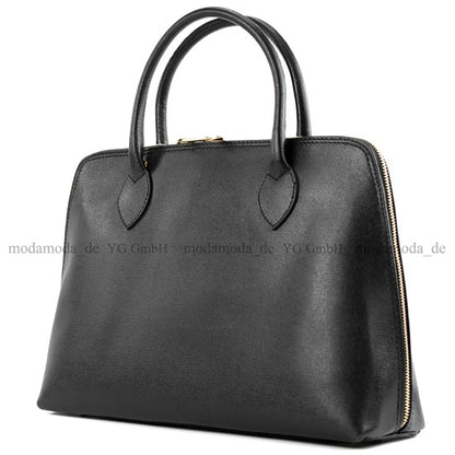 modamoda de - T102 -  ital Henkeltasche DIN A4 aus Echtleder