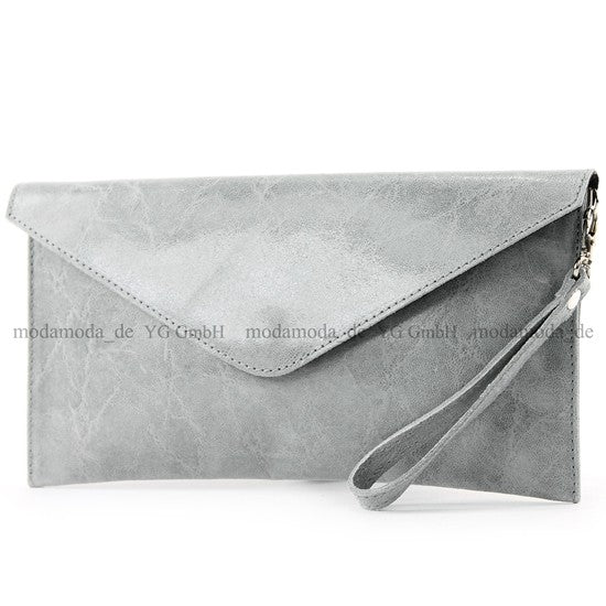 modamoda de - T106G -  ital Clutch Unterarmtasche Glattleder
