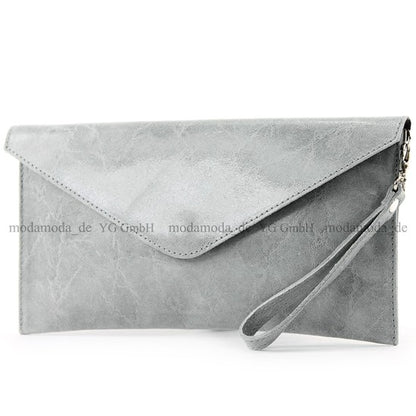 modamoda de - T106G -  ital Clutch Unterarmtasche Glattleder