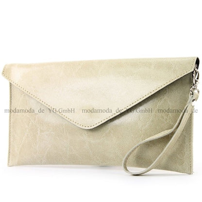 modamoda de - T106G -  ital Clutch Unterarmtasche Glattleder